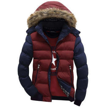 2015 новое поступление хлопок мужчин с капюшоном мода свободного покроя утолщаются хлопка пальто для зимний мех капюшоном лоскутное outwears, Zmx015