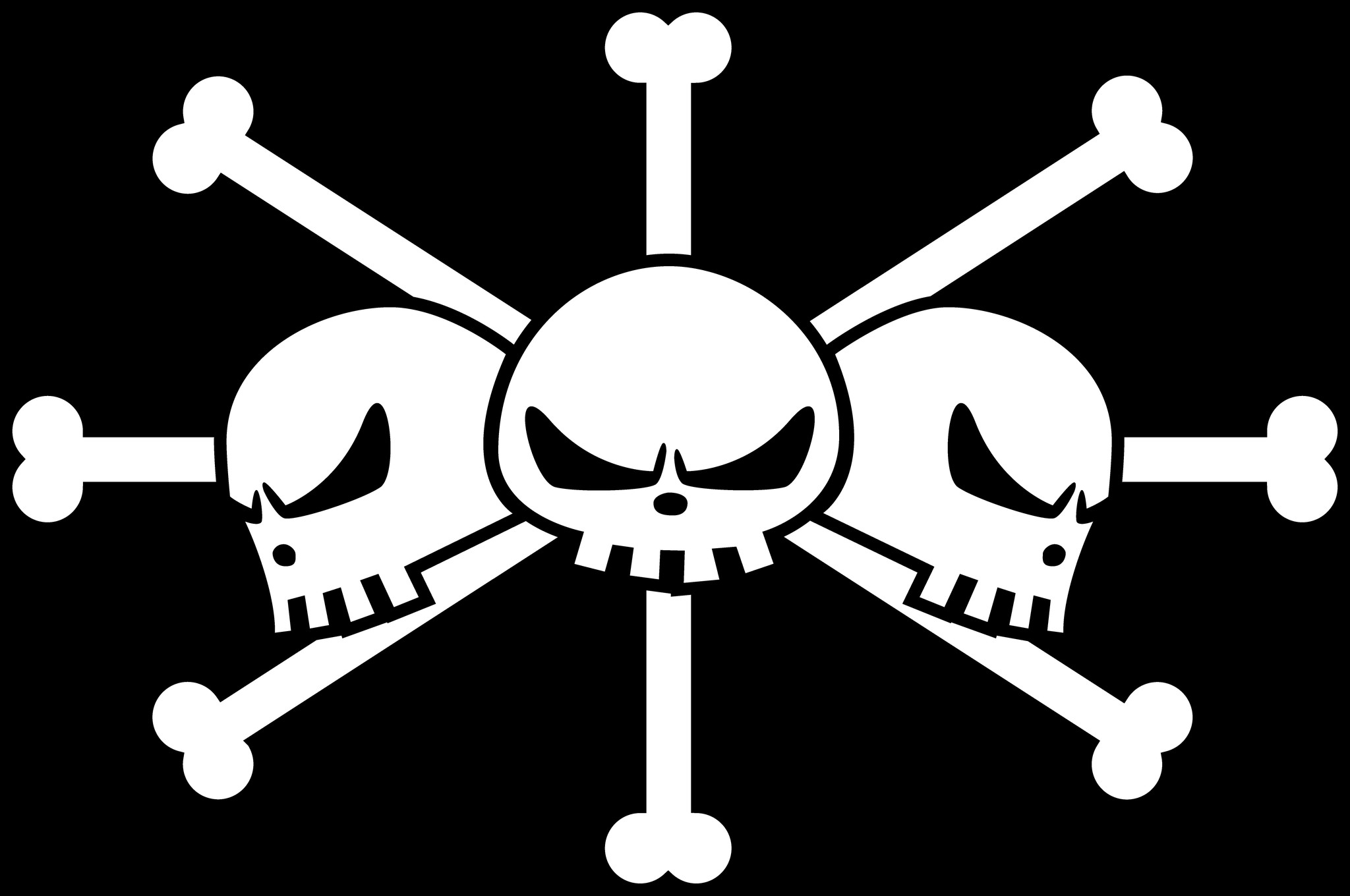 Пираты чёрной бороды Ван Пис флаг