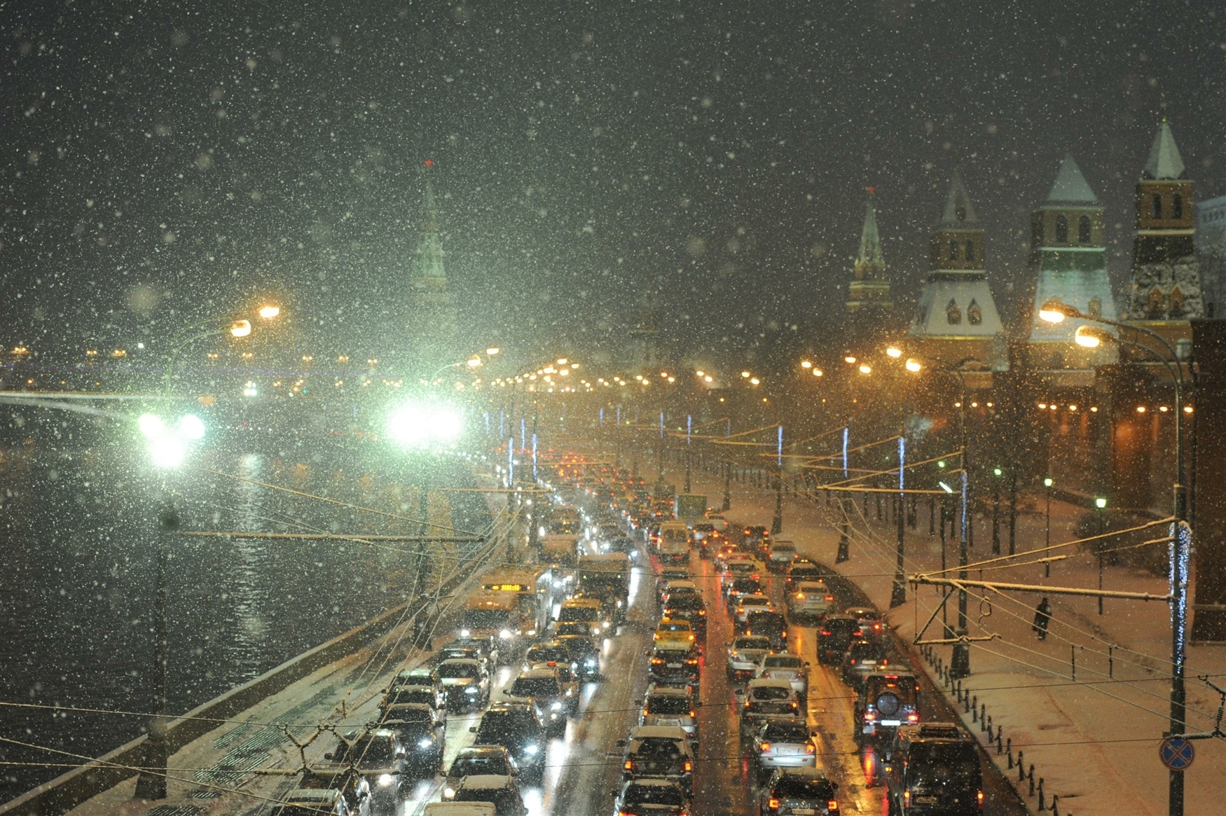 москва пробки зимой